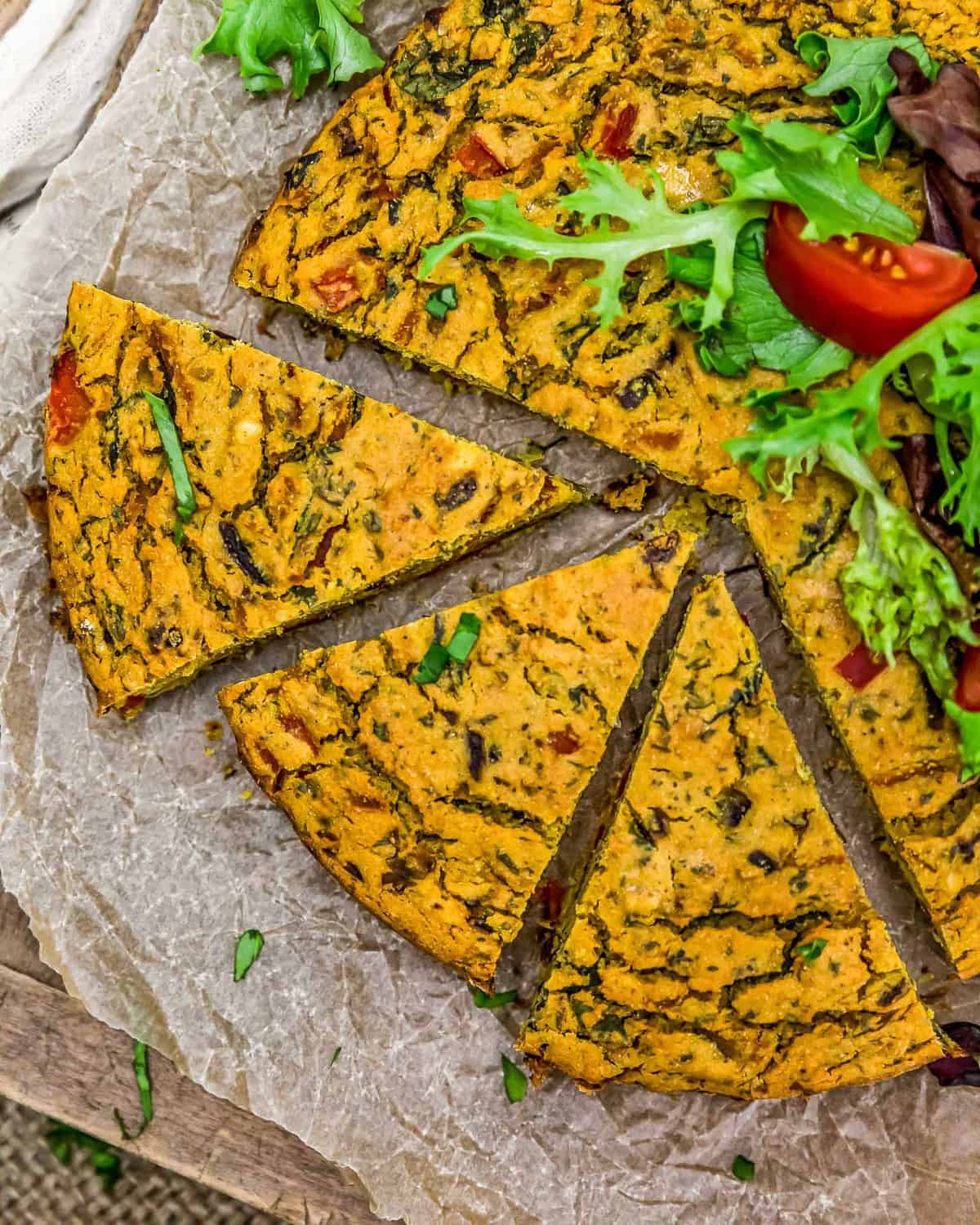 Sliced Vegan Italian Frittata