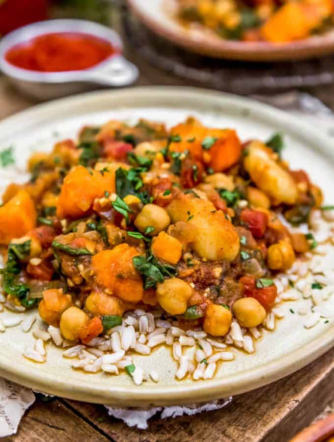 Close up of Potato Vindaloo