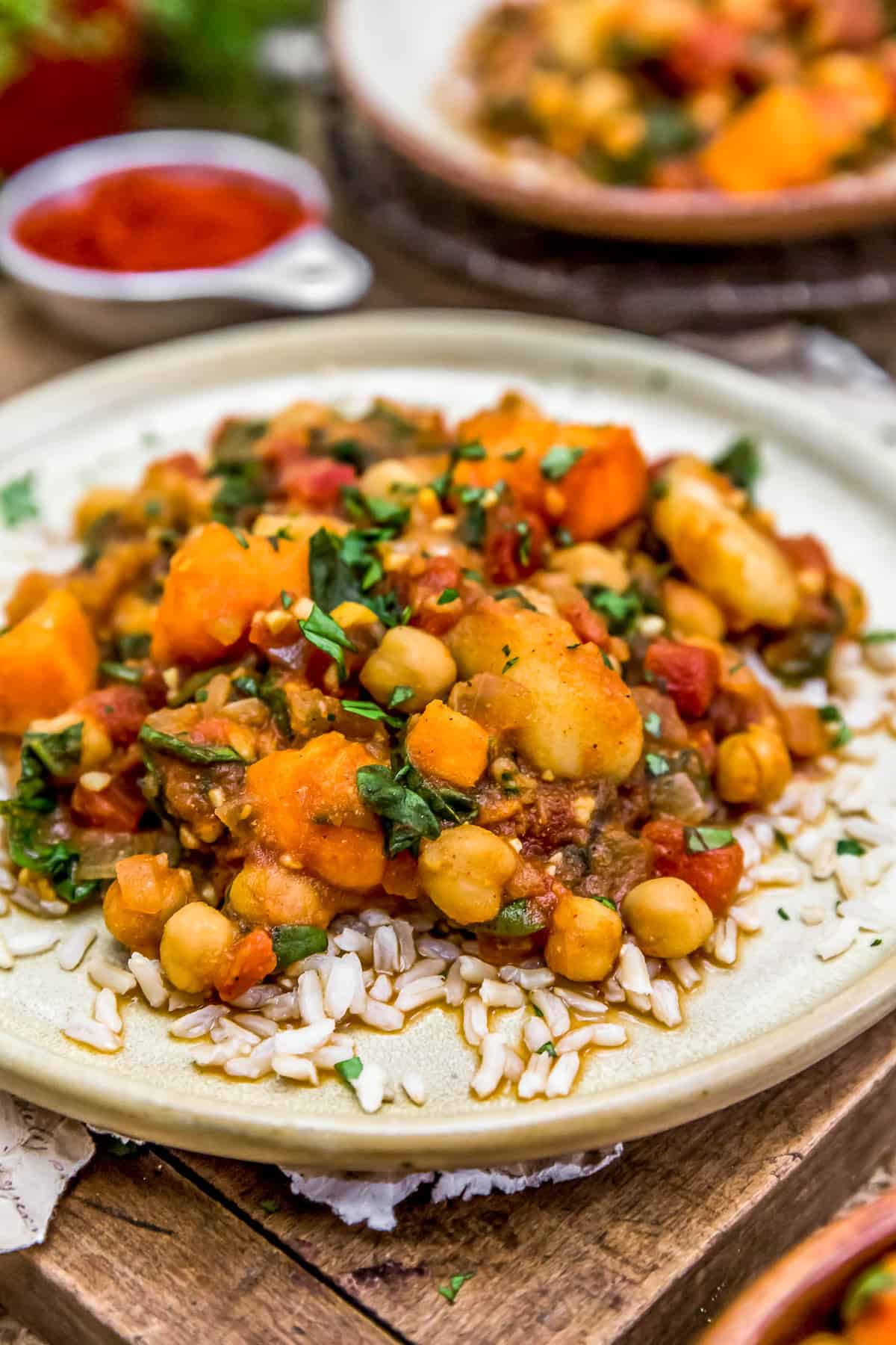 Close up of Potato Vindaloo