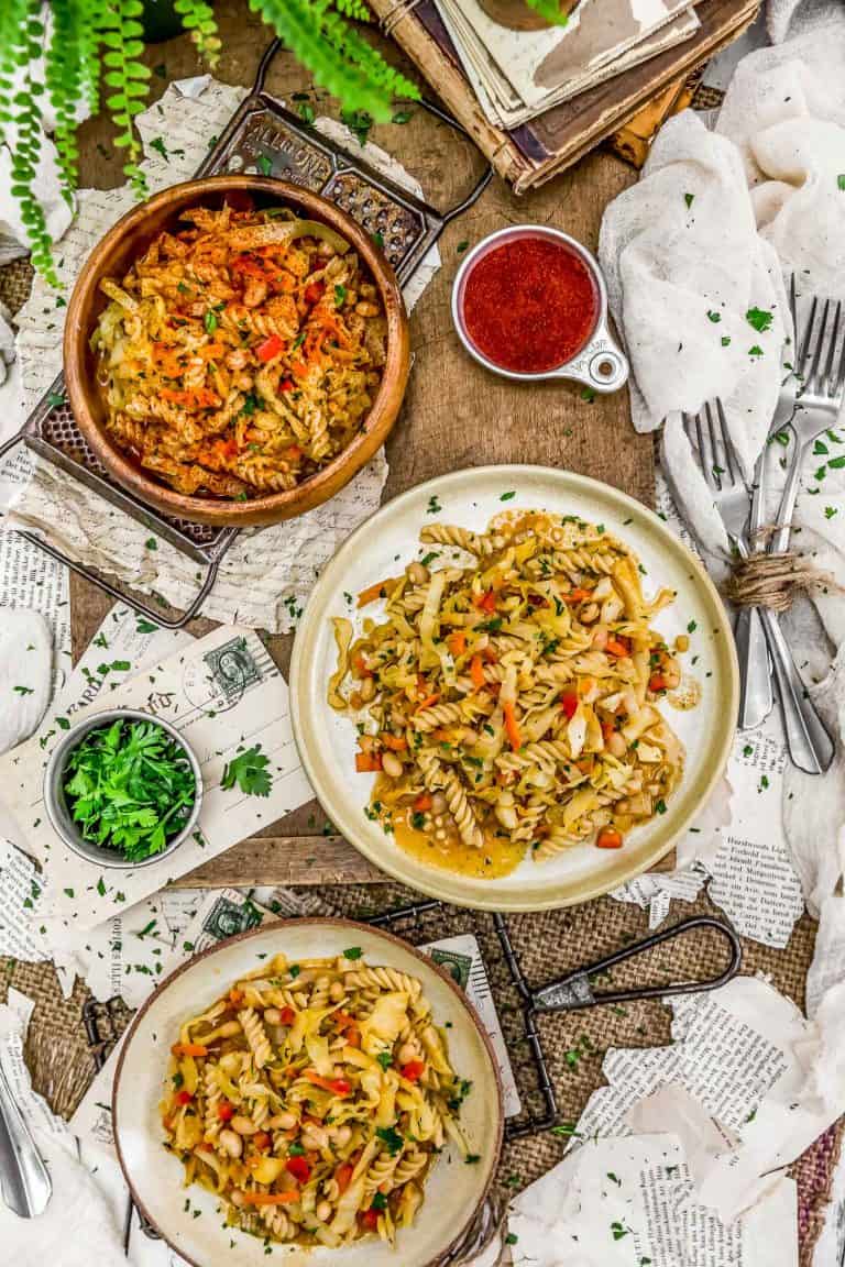 Vegan Hungarian Cabbage and Noodles Monkey and Me Kitchen Adventures