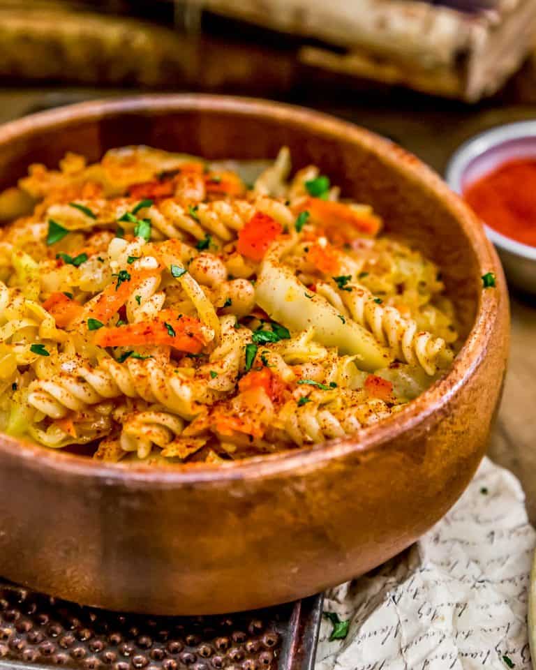 Vegan Hungarian Cabbage and Noodles Monkey and Me Kitchen Adventures