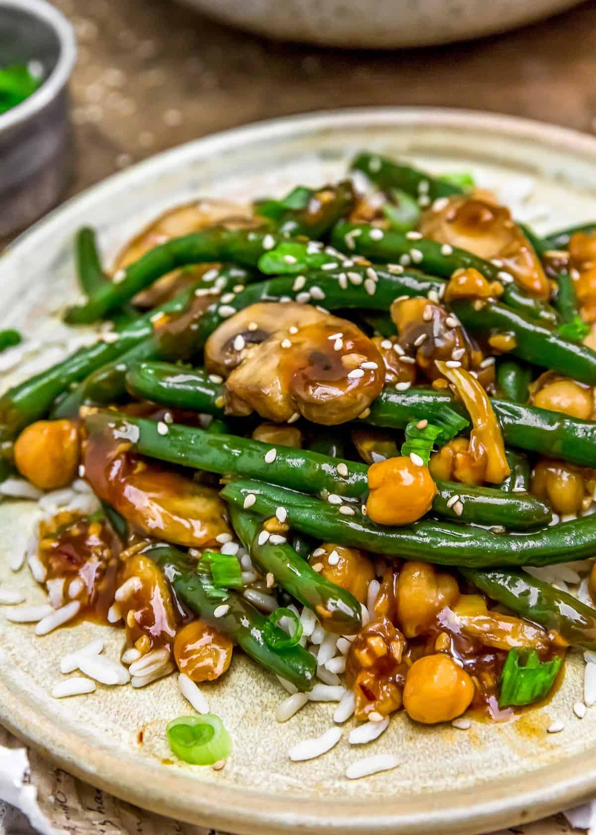 Asian Green Beans and Mushrooms - Monkey and Me Kitchen Adventures