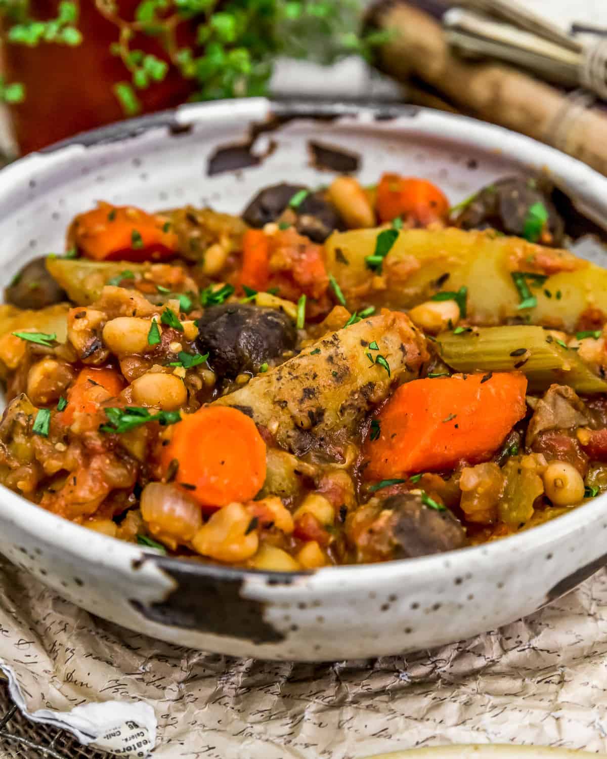 Close up of French Country Veggie Stew