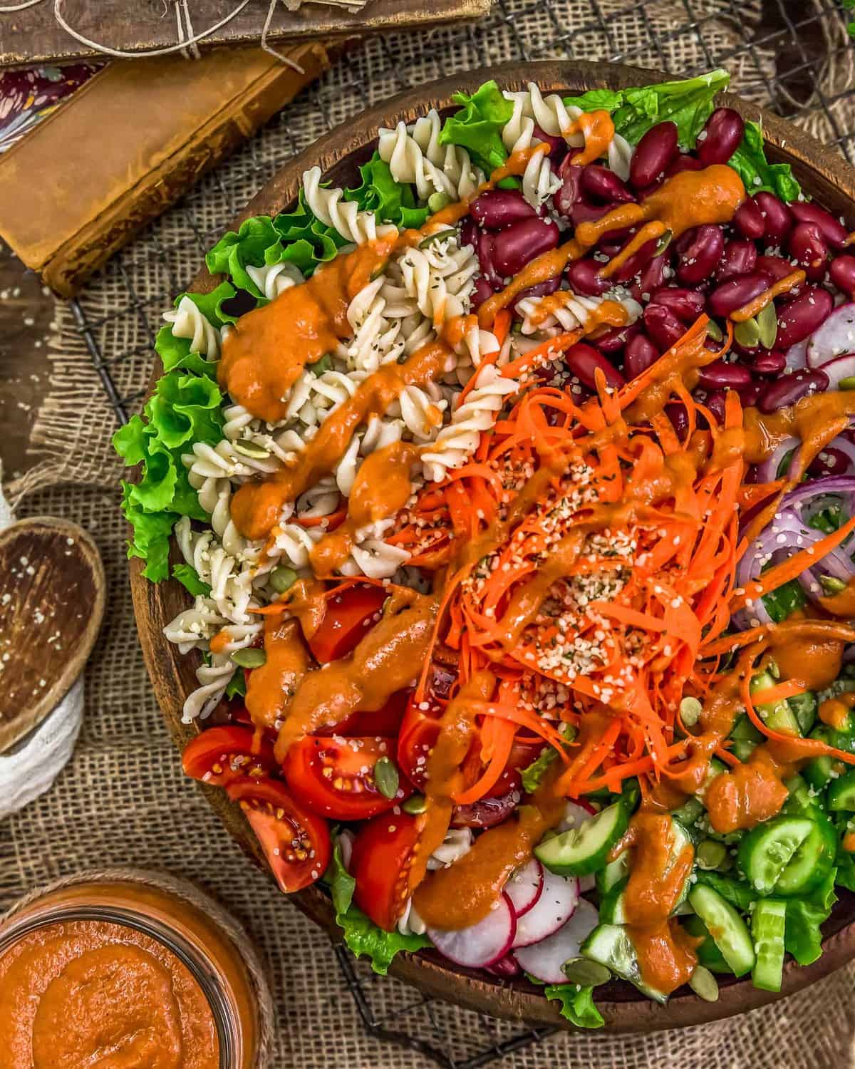 Close up of Oil Free French Dressing on a salad