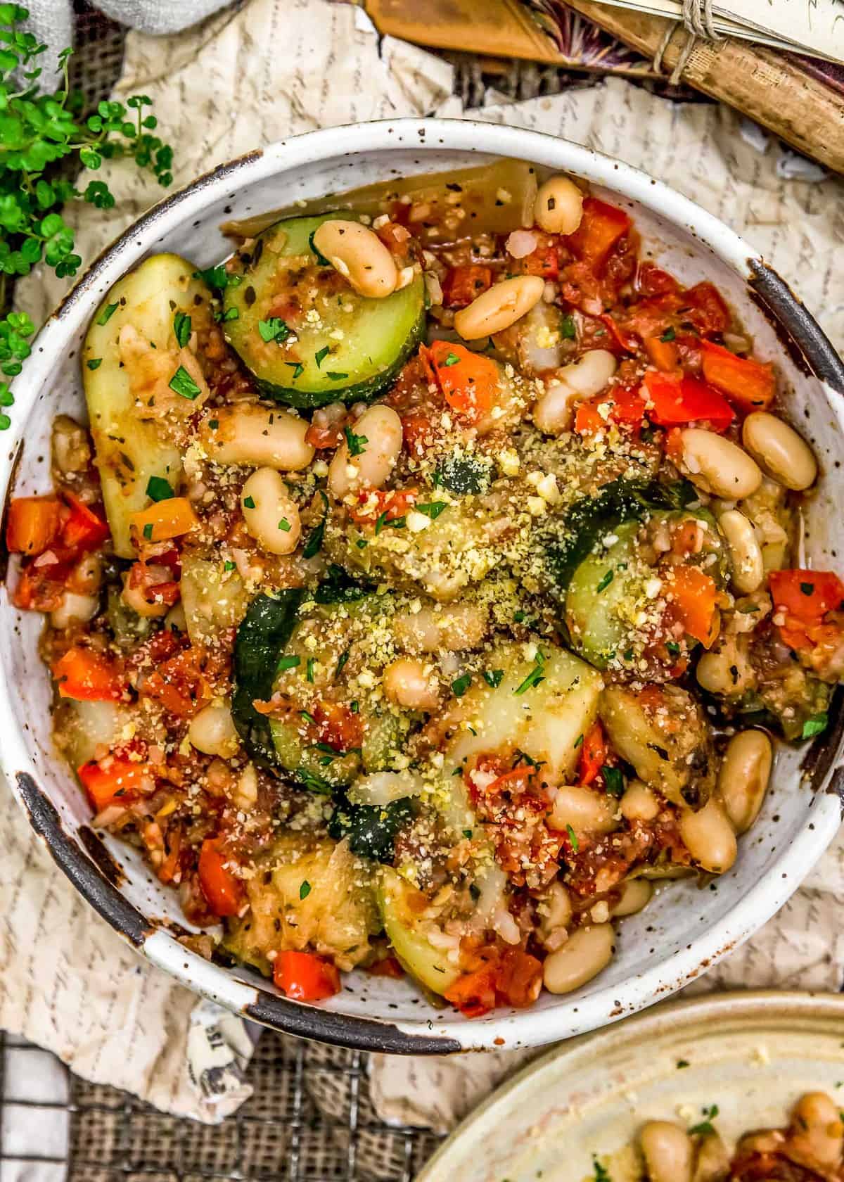 Bowl of Rustic Italian Vegetable Bake