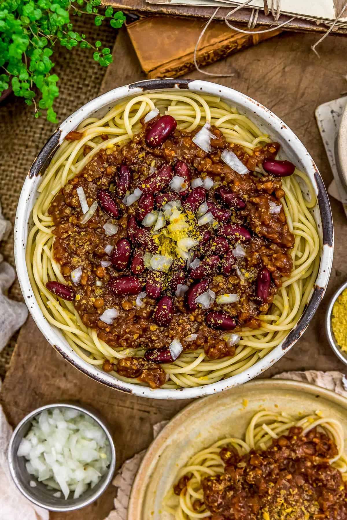 Chili vegano de Cincinnati