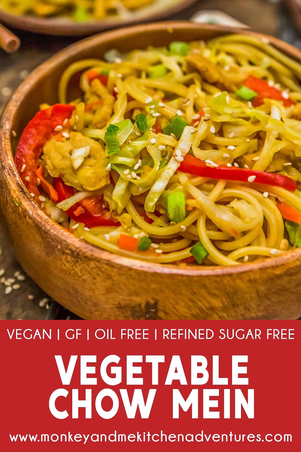 Vegetable Chow Mein with text description