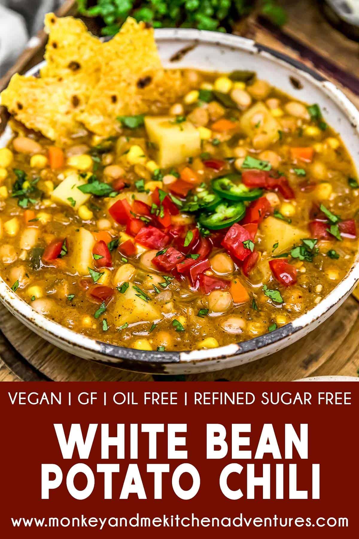 White Bean Potato Chili with text description