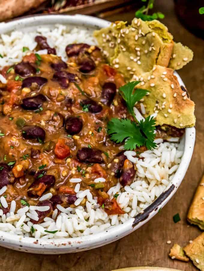 Close up of Easy Kidney Bean Curry