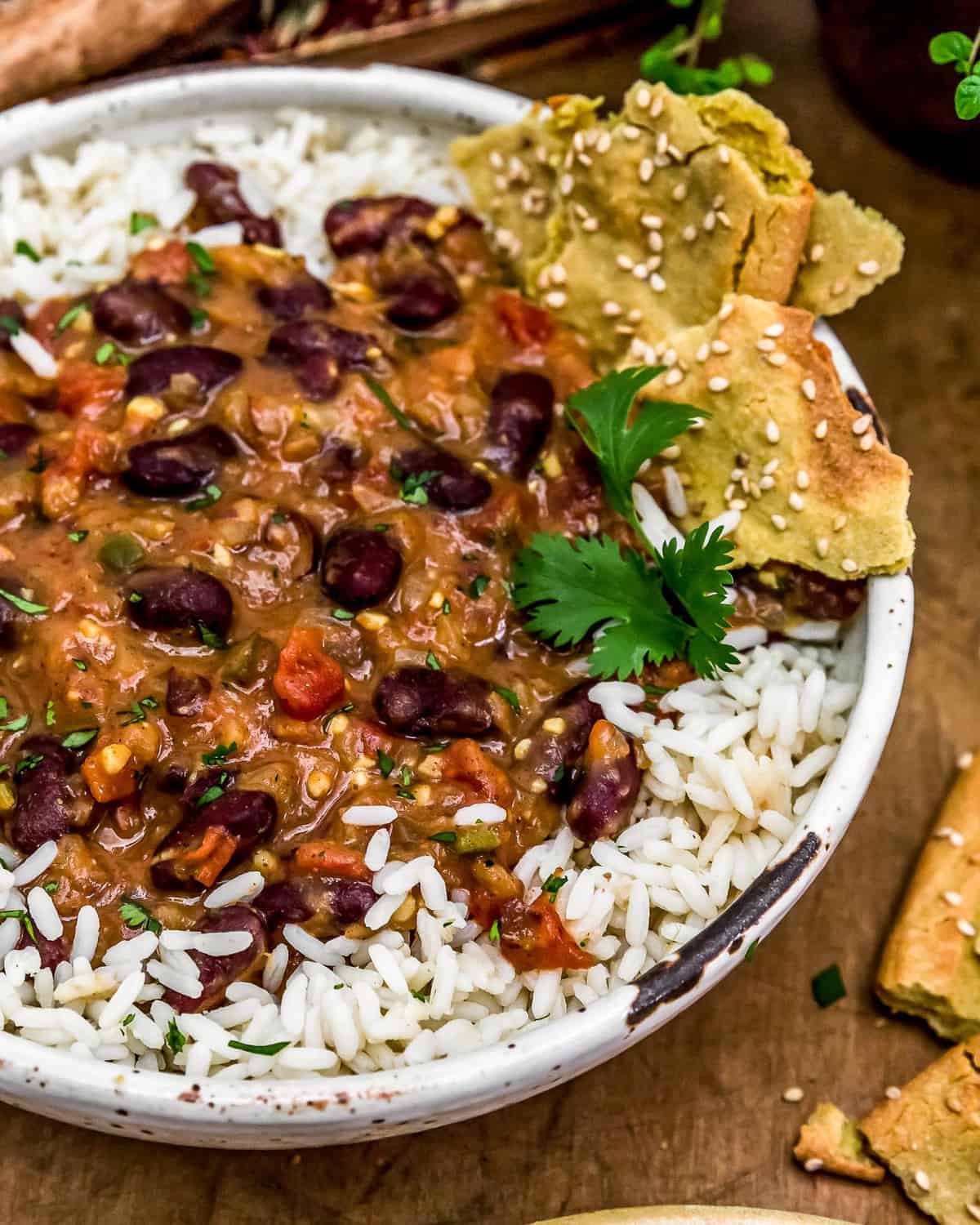 Close up of Easy Kidney Bean Curry