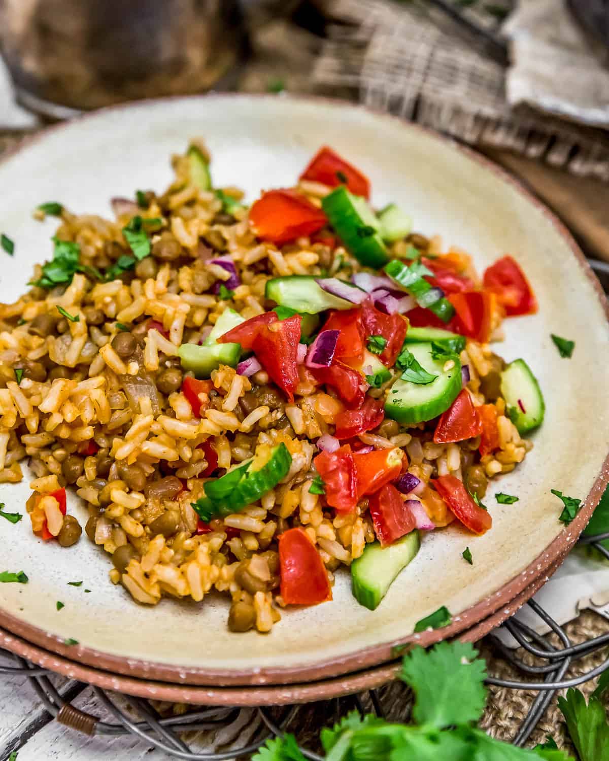 Middle Eastern Rice and Lentils