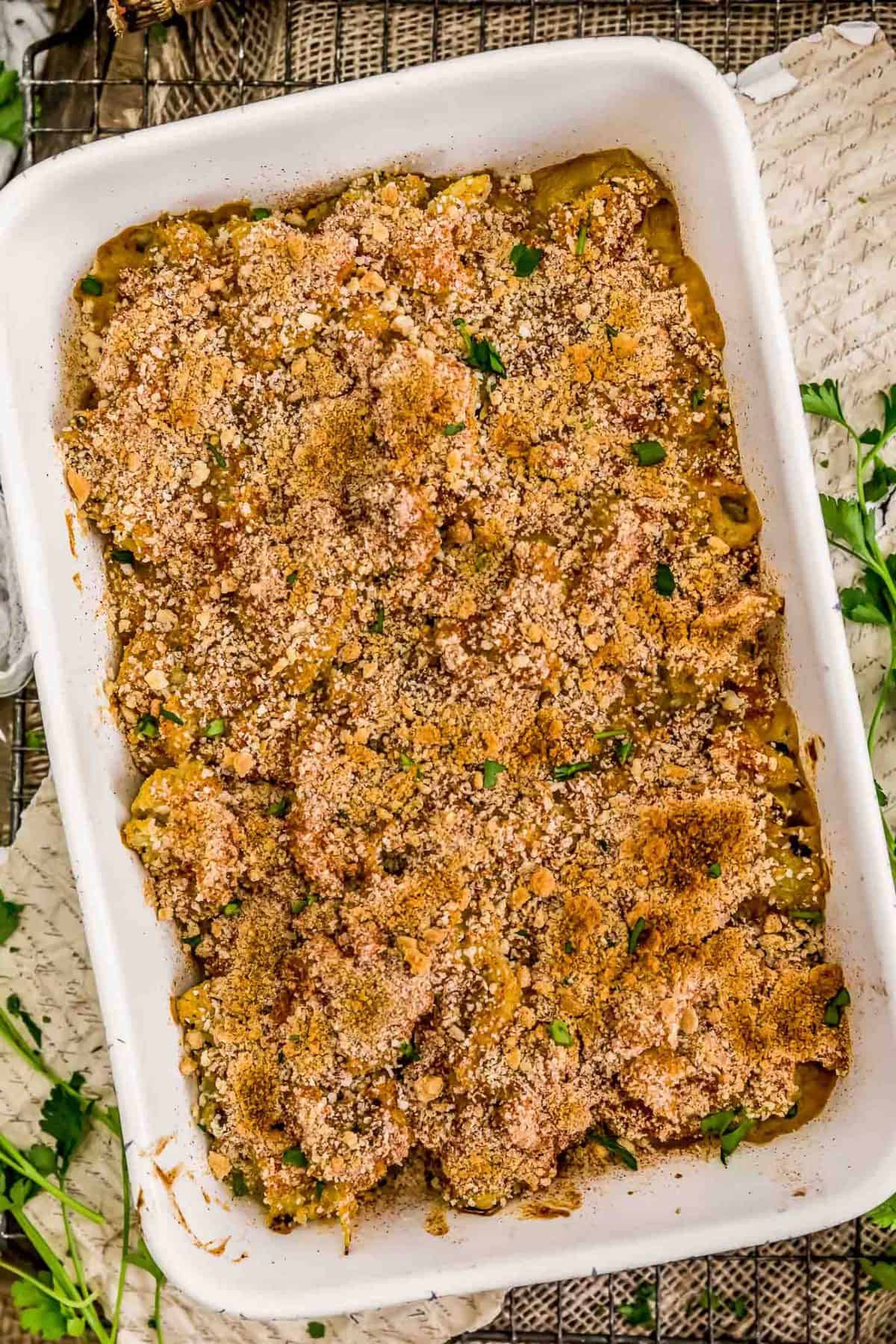 Vegan Cauliflower Au Gratin Monkey and Me Kitchen Adventures