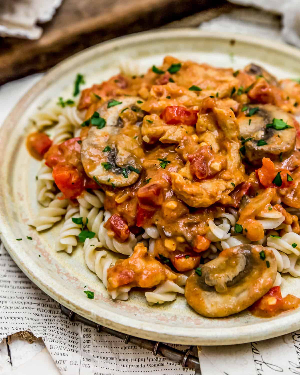 Vegan Hungarian “Chicken” Paprikash