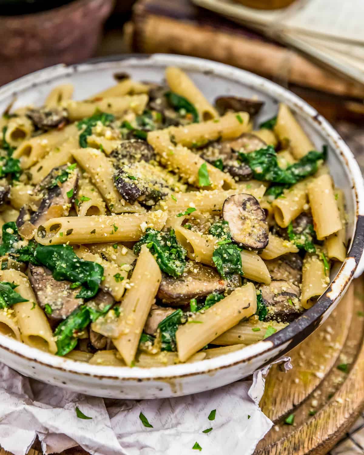 Vegan “Sausage” Mushroom Pasta