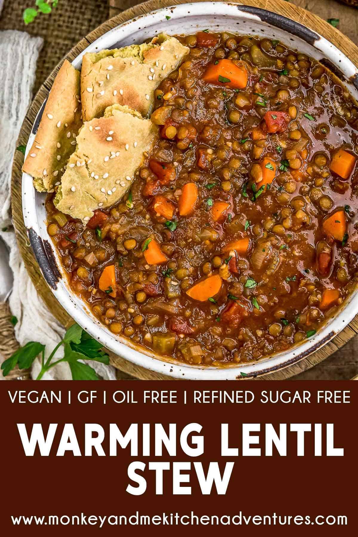 Warming Lentil Soup with text description