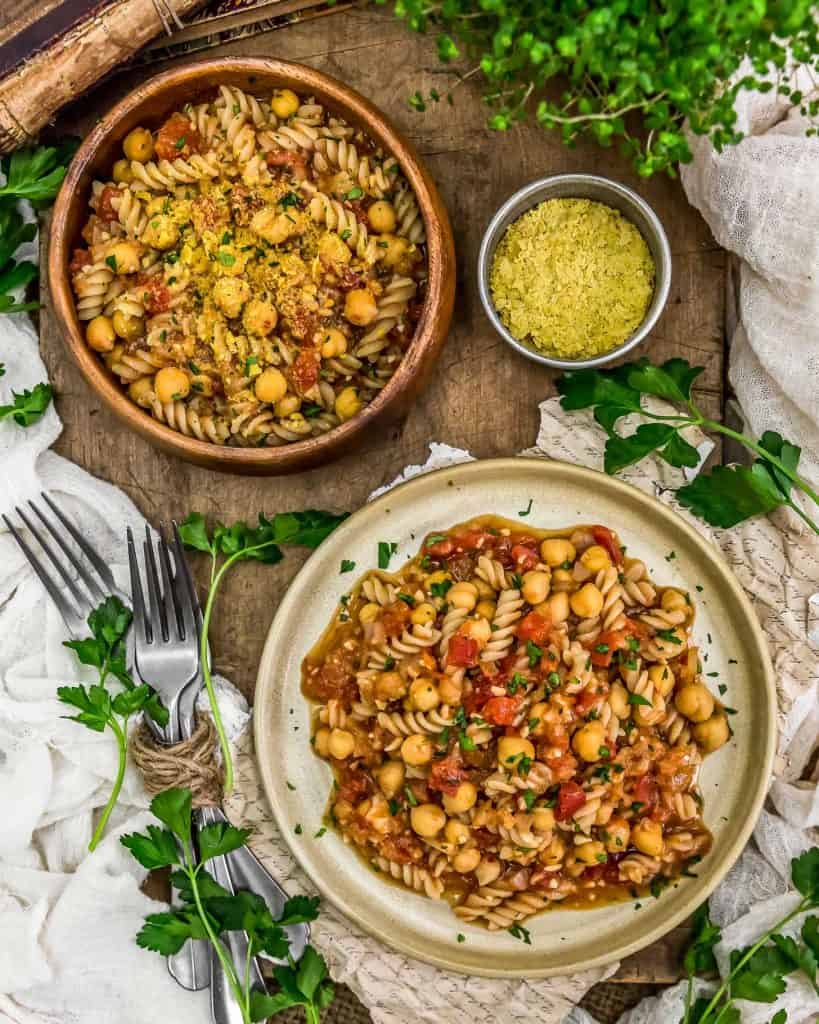 BBQ Chickpea Pasta - Monkey and Me Kitchen Adventures