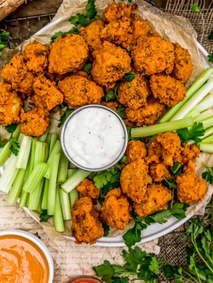 Plate of Baked Buffalo Cauliflower Wings