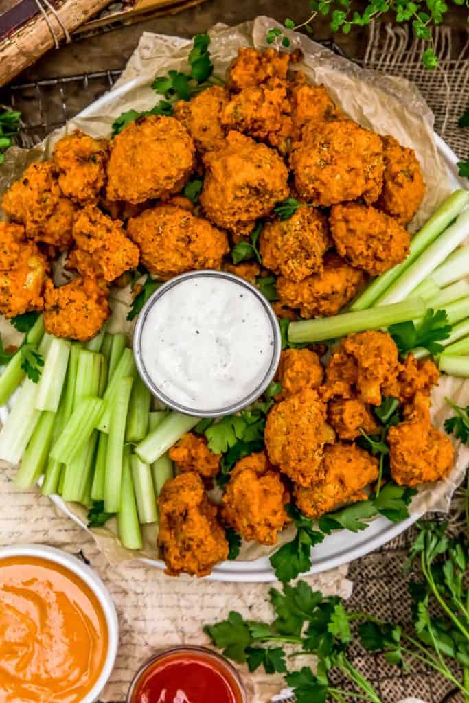 Baked Buffalo Cauliflower Wings - Monkey and Me Kitchen Adventures