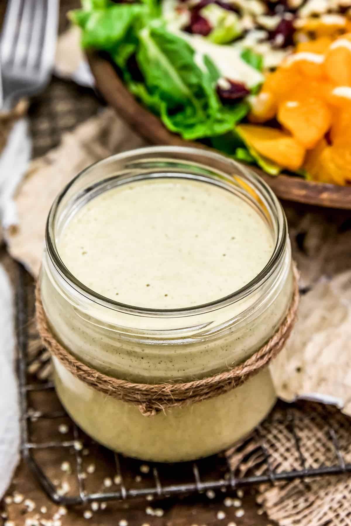 Citrus Hemp Dressing in a jar