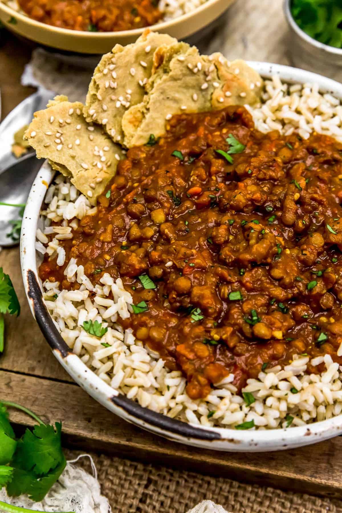 Creamy Lentil Curry in a bowl