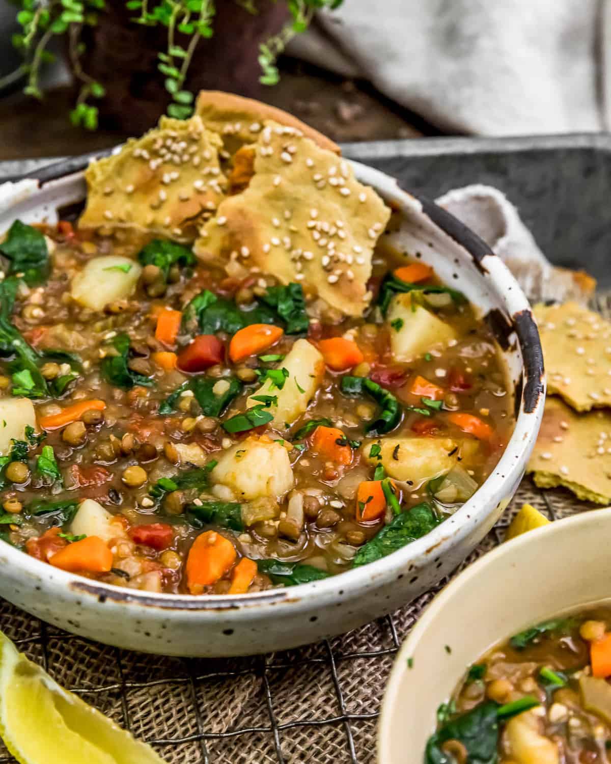 Lemony Thyme Lentil Soup