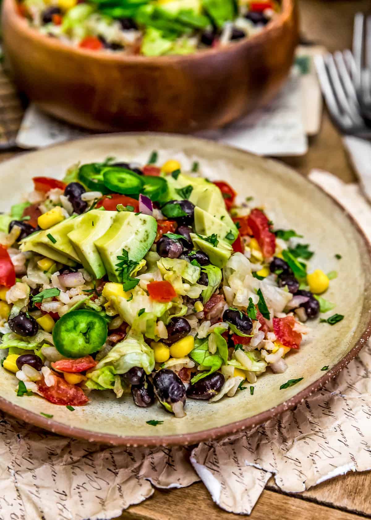 Plated Tex-Mex Rice Salad