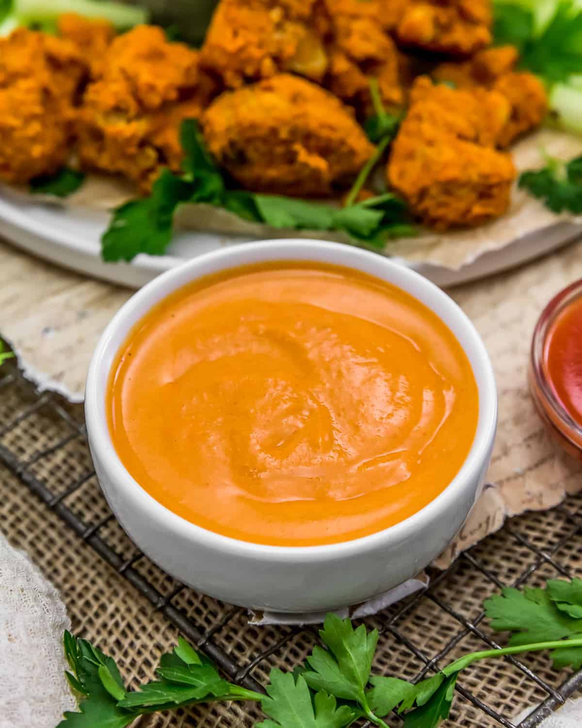 Bowl of Vegan Buffalo Sauce