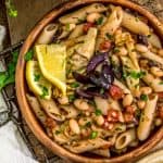 Vegan Greek Pasta in a bowl