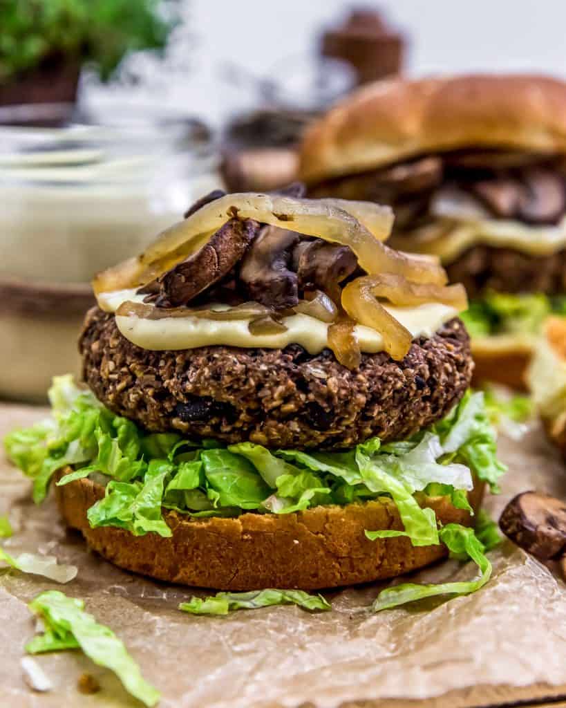 Vegan Patty Melt Burger - Monkey and Me Kitchen Adventures