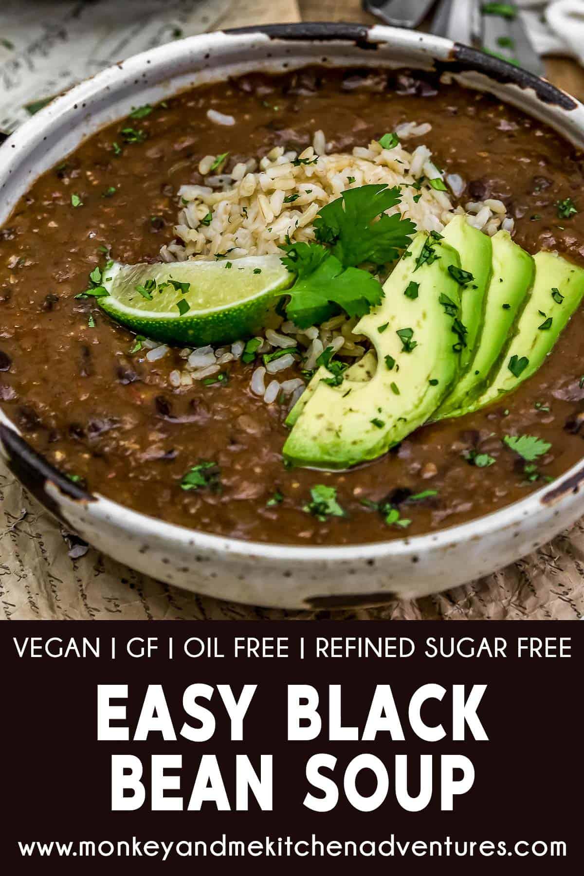 Easy Black Bean Soup with text description
