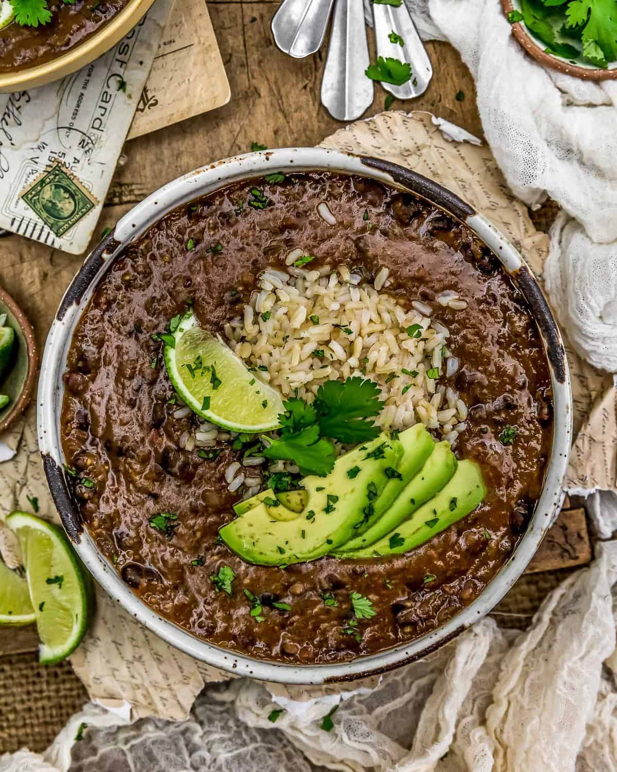 Easy Black Bean Soup - Monkey and Me Kitchen Adventures