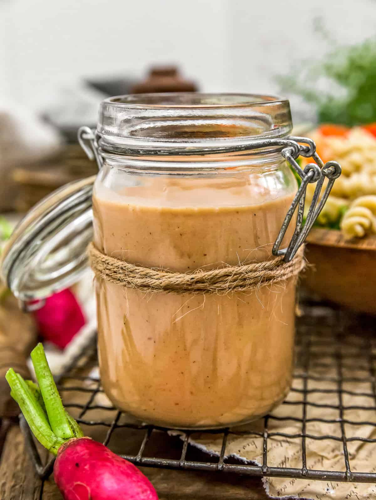 Jar of Oil Free Creamy Garlic Dressing