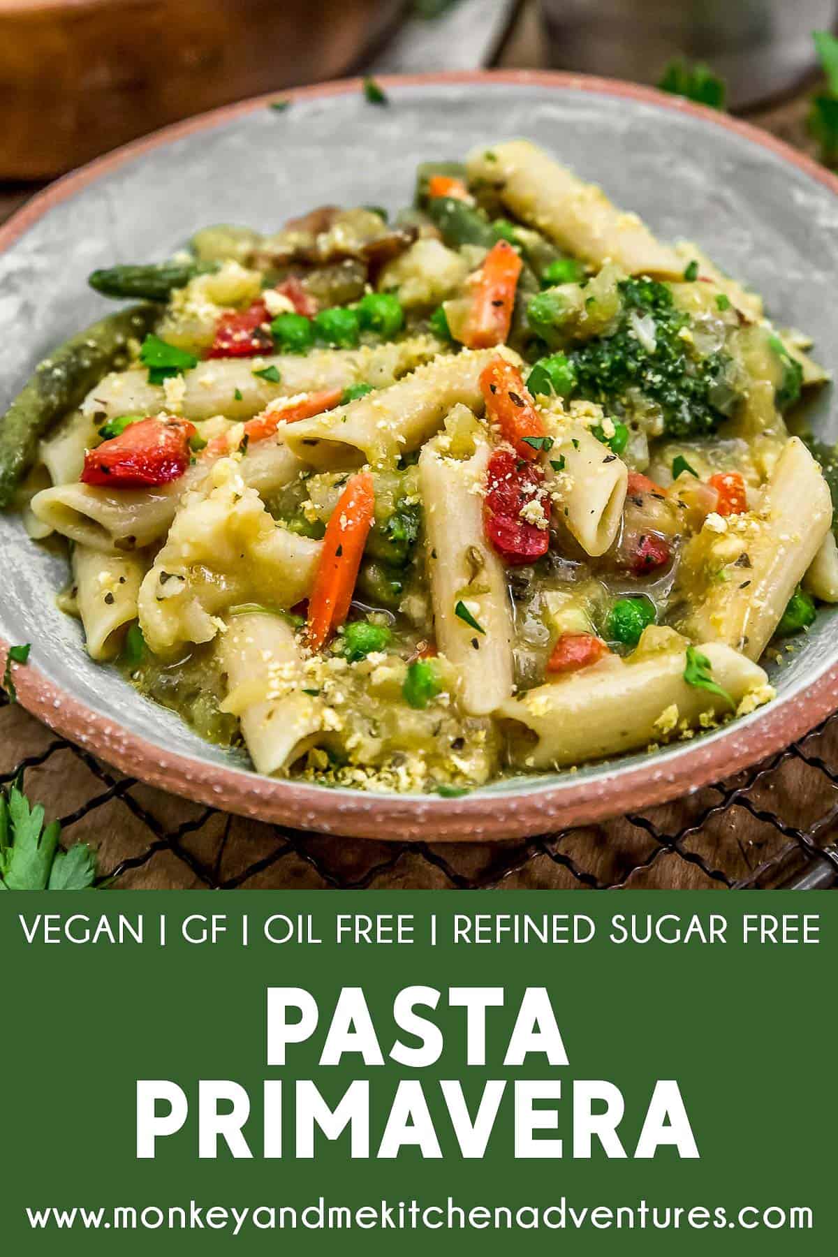 Pasta Primavera with text description