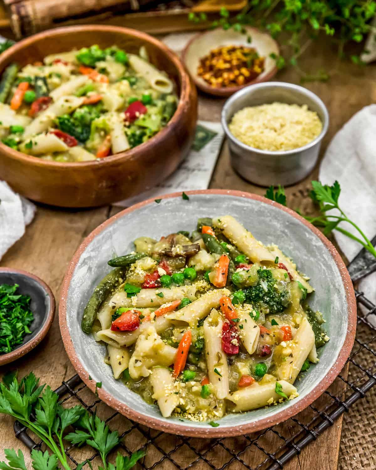 Pasta Primavera dishes