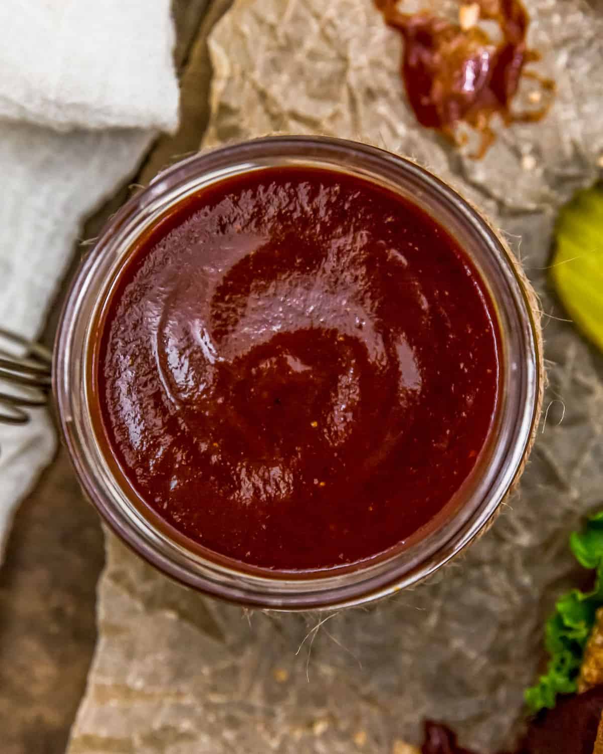 Top view of Sweet and Smoky BBQ Sauce