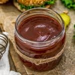 Sweet and Smoky BBQ Sauce with Vegan BBQ "Chicken" Patty