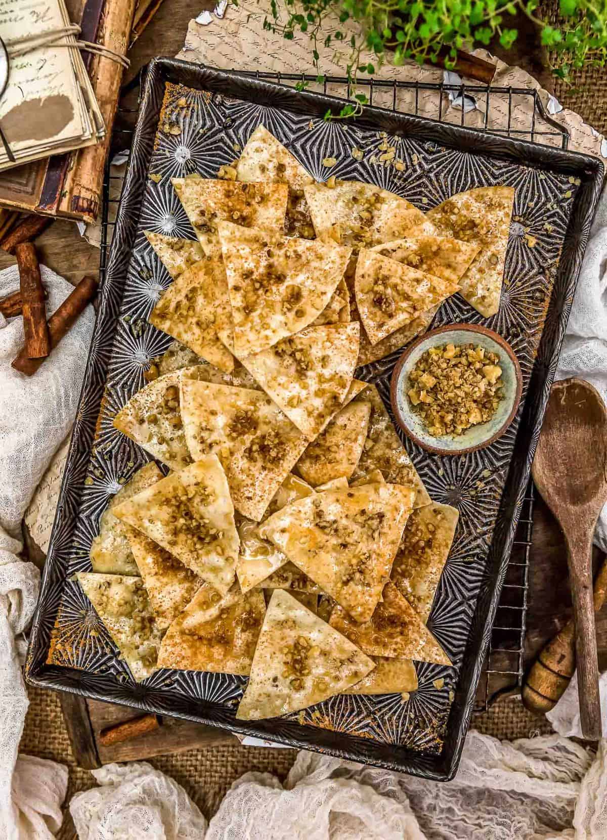 Sheet of Vegan Baked Italian Bow Tie Cookies