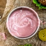 Vegan Pickled Jalapeño Raspberry Burger Sauce