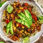 Bowl of Inside-Out Southwestern Stuffed Peppers