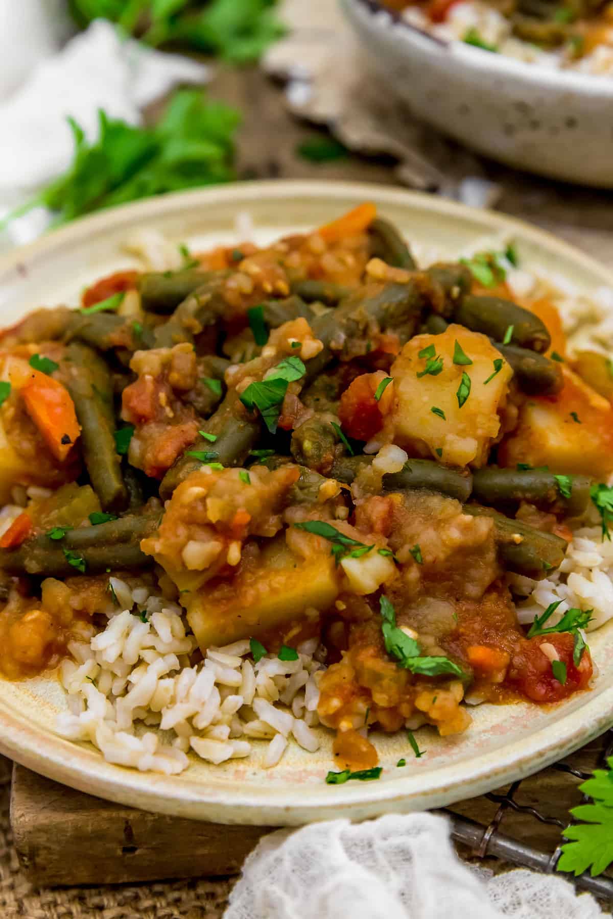 Lebanese Stewed Green Beans and Potatoes