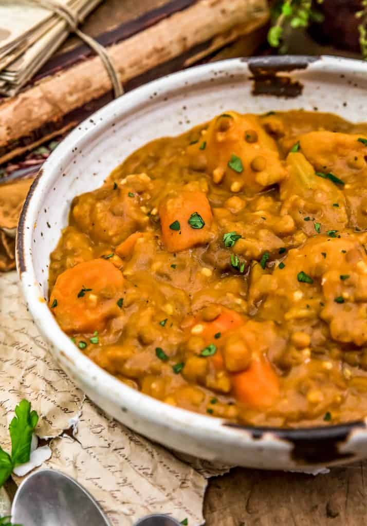 Rustic Vegan “Cheeseburger” Stew - Monkey and Me Kitchen Adventures