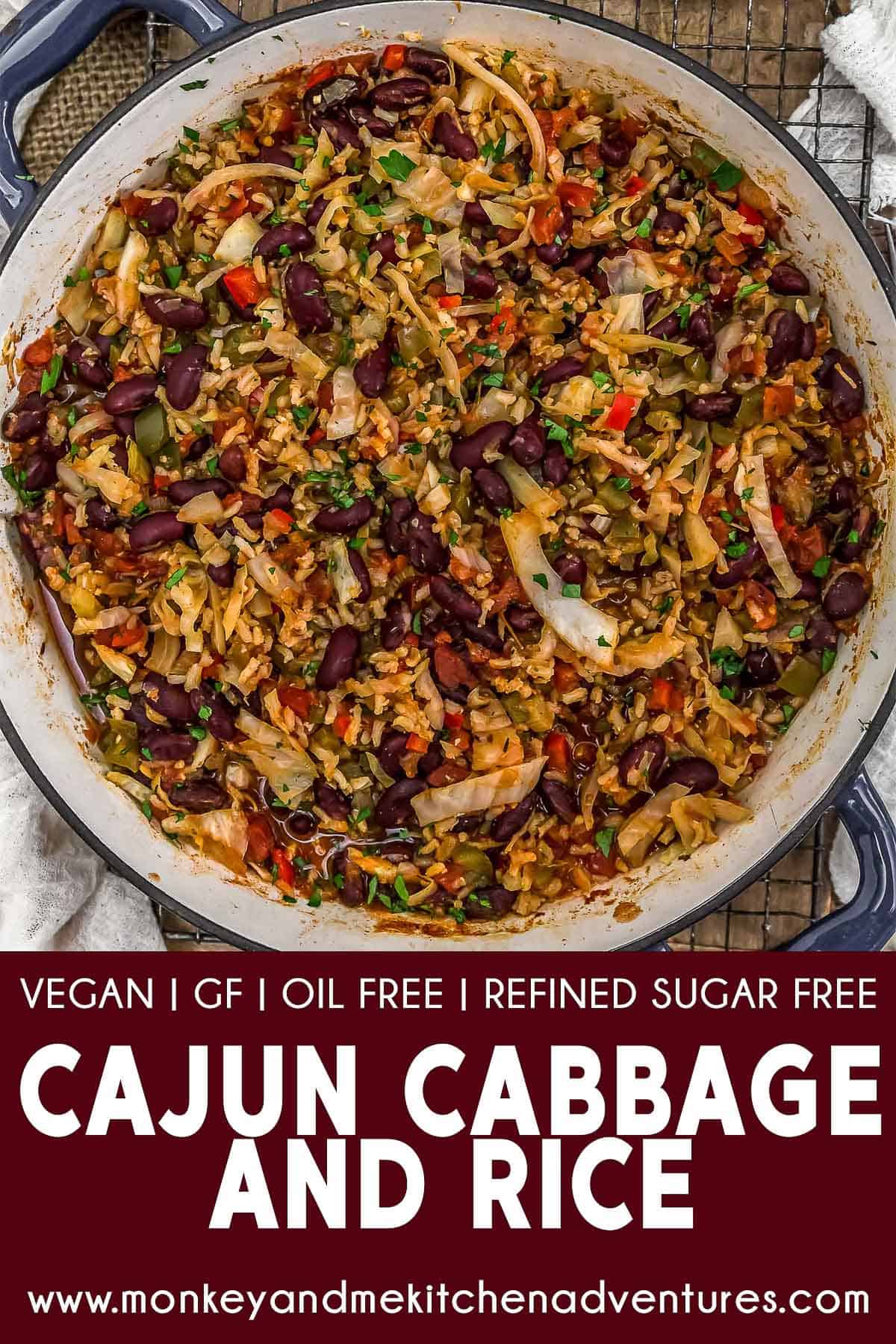 Cajun Cabbage and Rice with text description