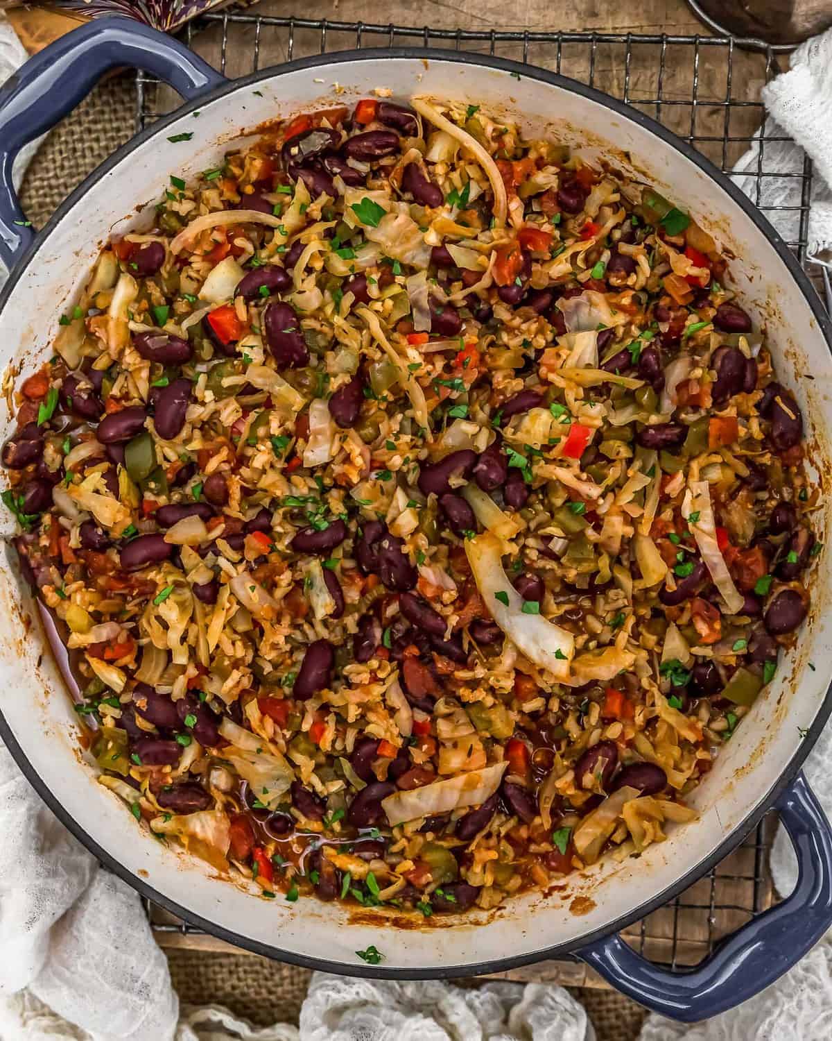 Cajun Cabbage and Rice Skillet