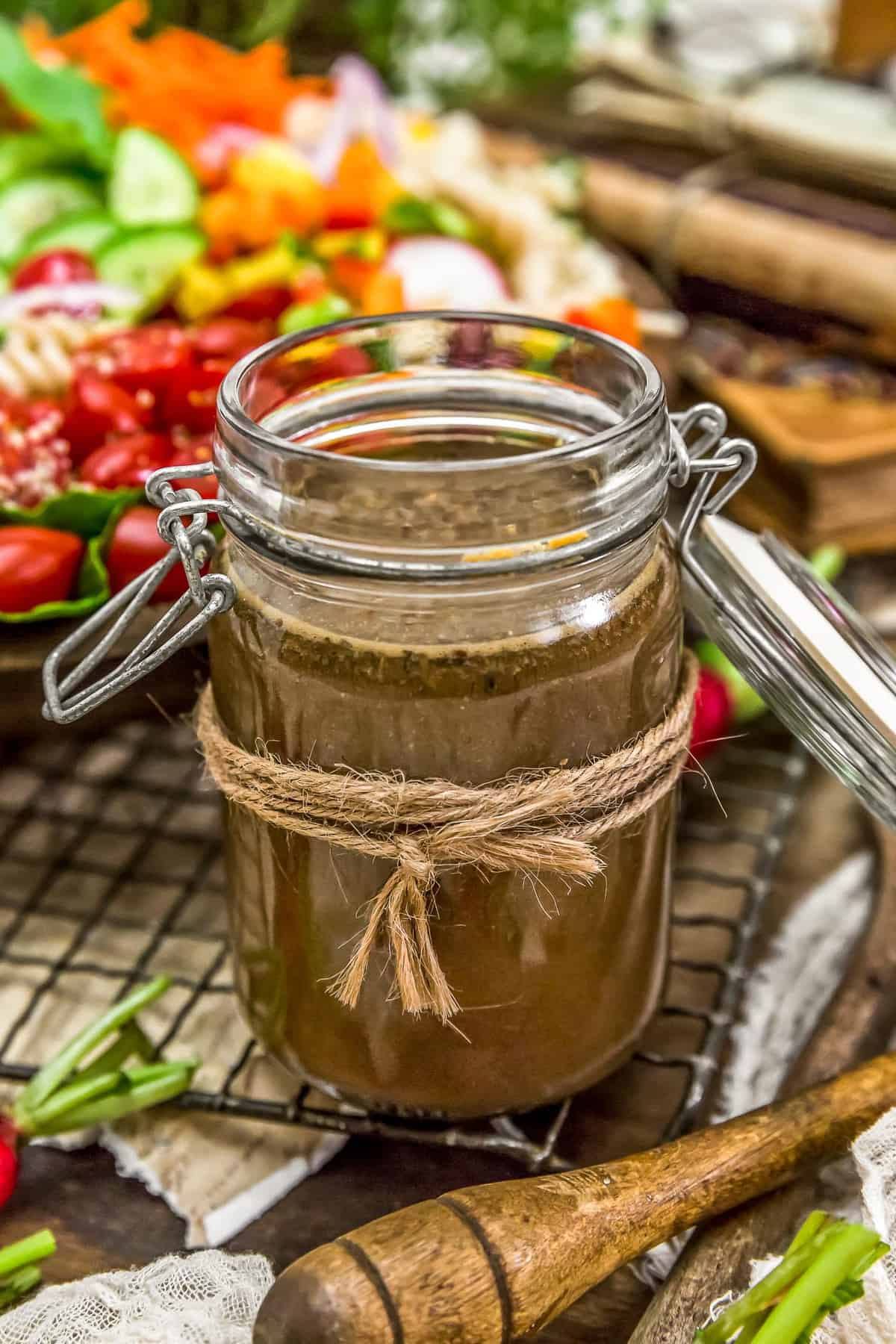 Oil Free Basil Balsamic Vinaigrette - Monkey and Me Kitchen Adventures