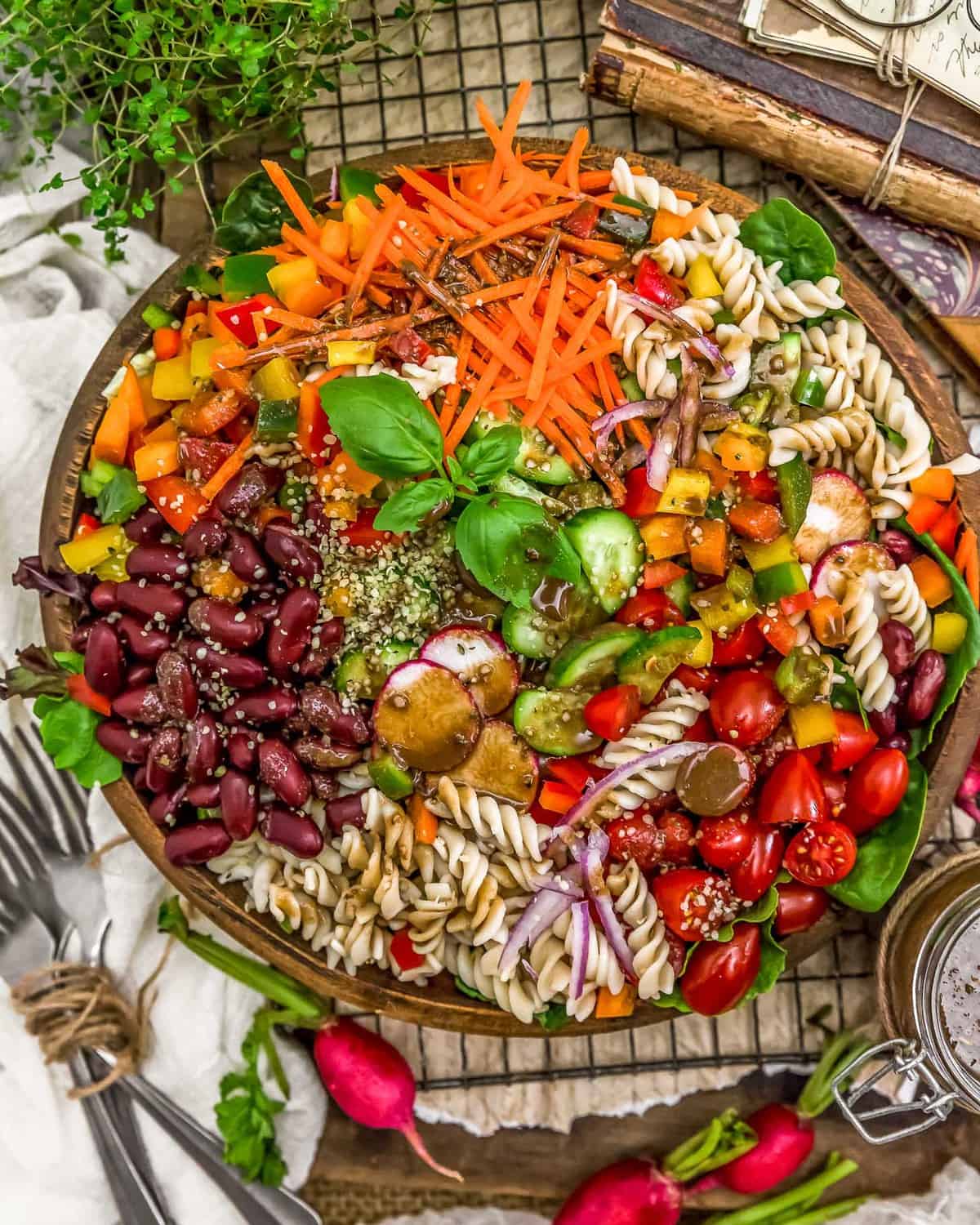 Edible Flower Salad with Basil Balsamic Vinaigrette — At Home with