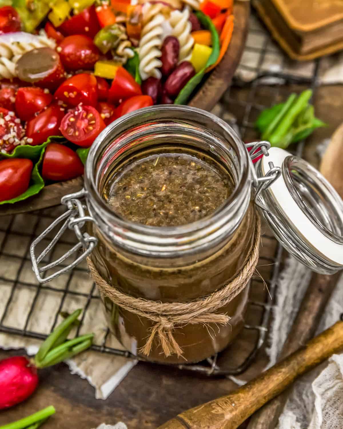 Oil Free Basil Balsamic Vinaigrette