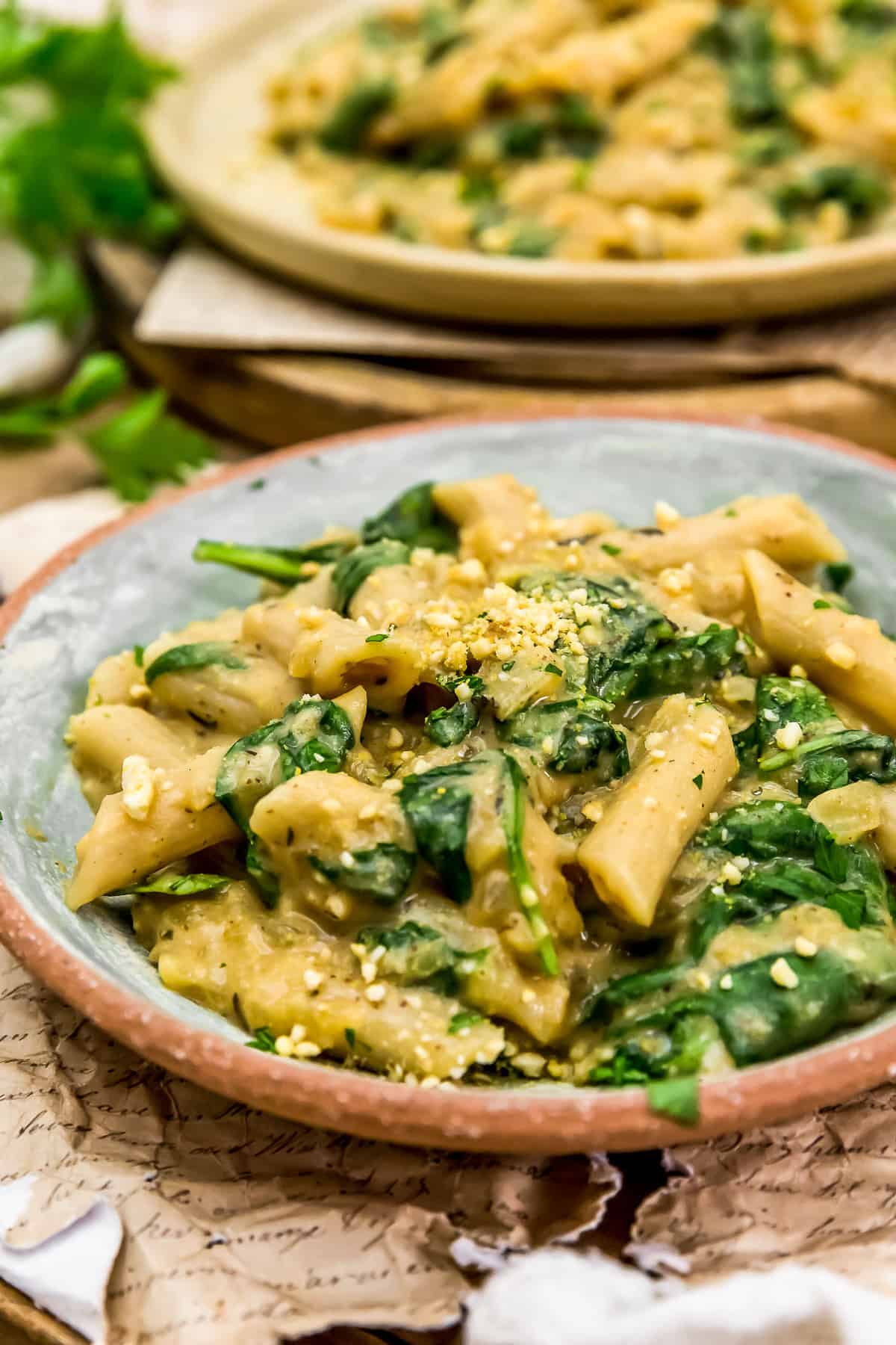 Vegan Creamy Spinach Pasta