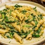 Plated Vegan Creamy Spinach Pasta