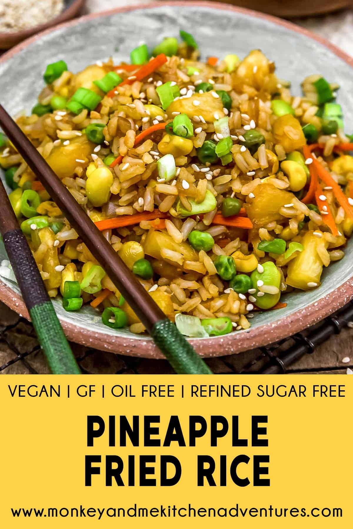 Pineapple Fried Rice with Text Description