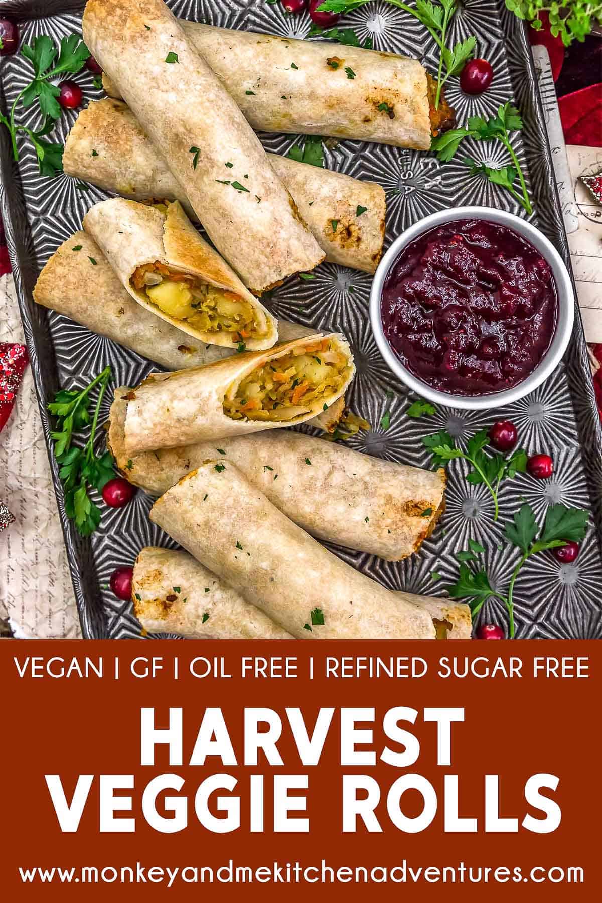 Harvest Veggie Rolls with text description